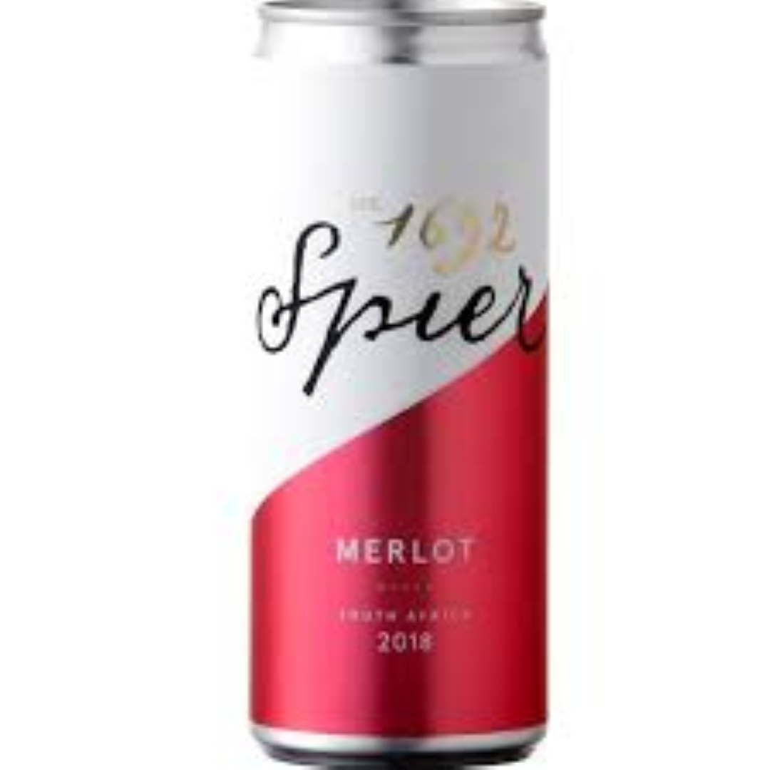 SPIER WINE MERLOT CANNED 250ML